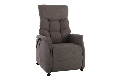 TV-Sessel MARLO - Aufstehhilfe, Relaxfunktion, Kopfteilverstellung, Stoff, Braunbeige