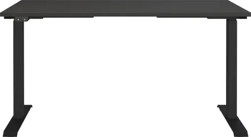 Schreibtisch GELI - höhenverstellbar, LB ca. 140x80 cm, Graphit, Schwarz