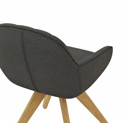 Polsterstuhl Dinner - Stoff, Anthrazit