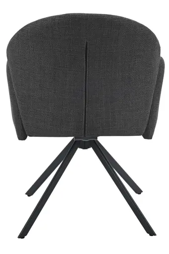 Armlehnstuhl - drehbar, Stoff, Anthrazit-Schwarz