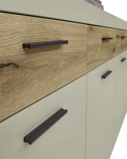 TV-Lowboard - B ca. 150 cm, Kaschmir, Coast Evoke Eiche Nachbildung