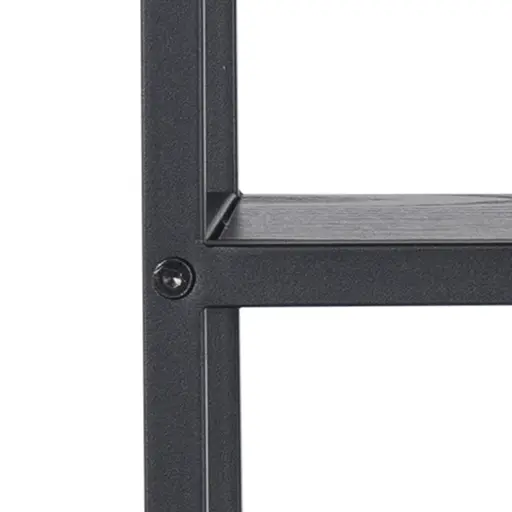 Wandregal - Esche schwarz, metall schwarz