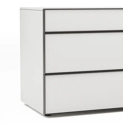 Kommode Loretto - BHT ca. 135x70x53 cm, Lack matt, Weiß