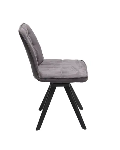 Stuhl - drehbar, Stoff, Dunkelgrau