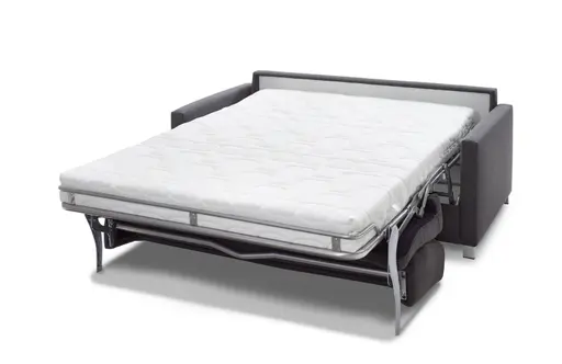 Schlafsofa - 2-Sitzer mit Schlaffunktion, Stoff, Schwarz-Anthrazit