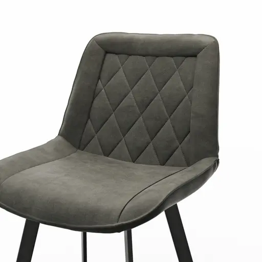 Barhocker Wesley - Stoff, Graphit