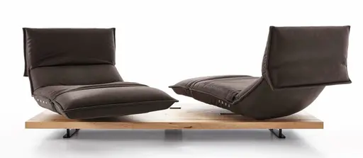 Sofa - 2-Sitzer, Relaxfunktion motorisch, Leder, Schoko