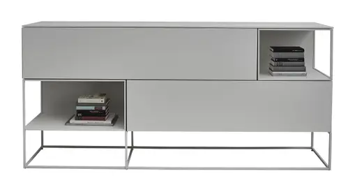 Highboard Catona - Lack matt, Weiß