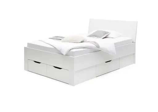 Bettanlage ROMED- Liegefläche ca. 140x200 cm, Weiß