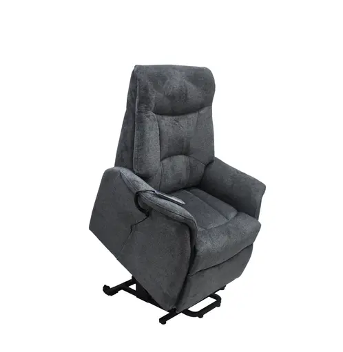 TV-Sessel MAILO - Aufstehhilfe, Relaxfunktion, Kopfteilverstellung, Stoff, Dunkelgrau