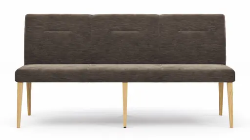 Bank Nashville - Breite ca. 180 cm, Stoff, Dunkelbraun