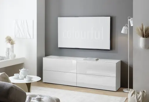 Lowboard - B ca. 181 cm, Weiß