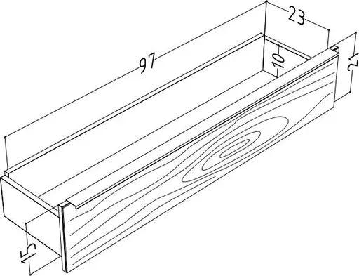 Schuhschrank - mit Beleuchtung, B ca. 107 cm, Kaschmir, Eiche massiv