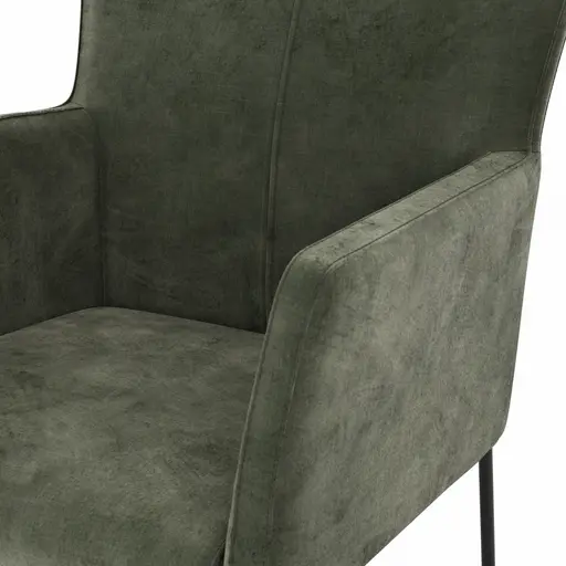 Armlehnstuhl 4110 - Stoff, Schlammgrün