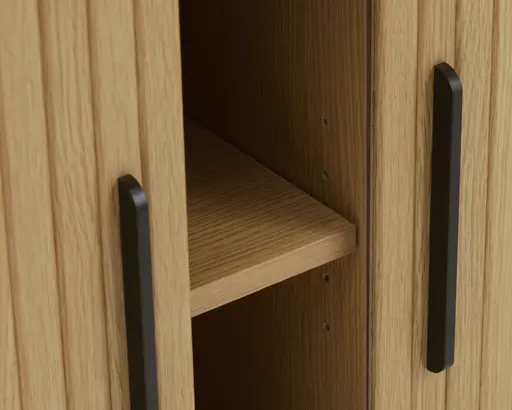 Sideboard - B ca. 120 cm, Eiche Furnier, Natur