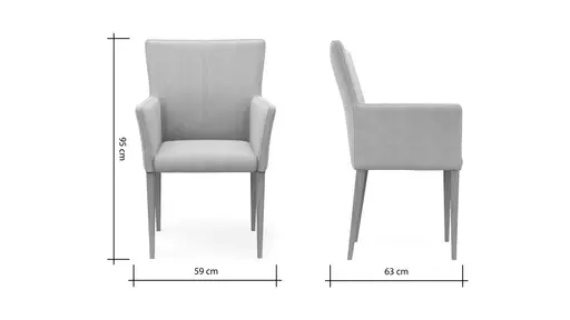 Armlehnstuhl Cosyra - Stoff, Natur