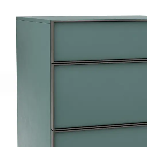 Kommode Loretto - BHT ca. 60x115x53 cm, Lack matt, Salbeigrün