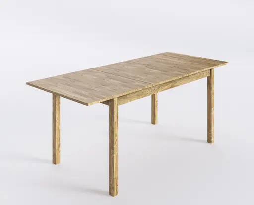 Esstisch- LB ca. 160-200x80 cm, Ausziehbar, Eiche, Massiv, Geölt