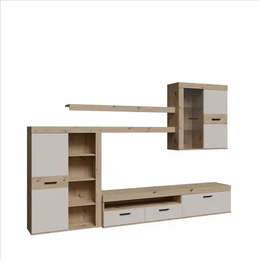 Anbauwand FRANA- Eiche Dekor, Sand