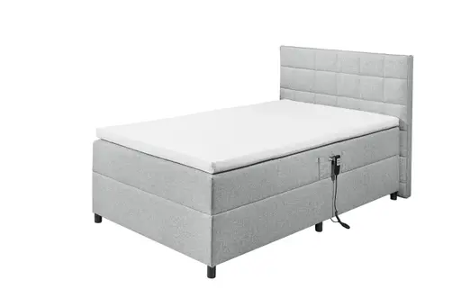 Polsterbett- Liegefläche ca. 120x200 cm, Stoff, Silbergrau