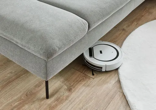 Ecksofa - 3-Sitzer mit Longchair rechts, Armlehne verstellbar, Stoff, Silbergrau