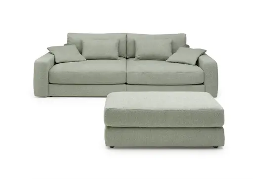 Big Sofa JOVIN - Stoff, Lindgrün