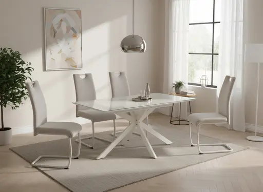 Freischwinger - Stoff, Beige