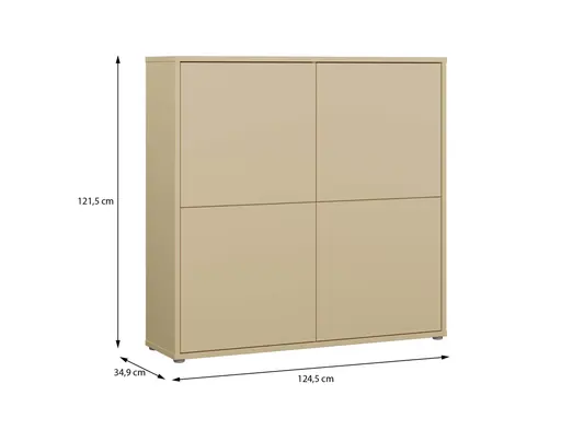 Kommode FAID- B ca. 124 cm, Gelb