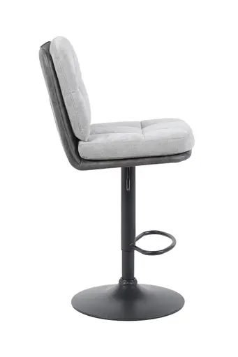 Barhocker - drehbar, höhenverstellbar, Microfaser, Grau, Vintage Anthrazit