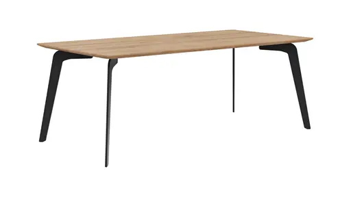 Esstisch Phoenix - LB ca. 200x100cm, Eiche geölt mit Epoxidharz dunkel