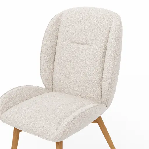 Stuhl Alara - Stoff, Weiß