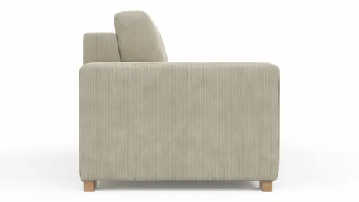 Sofa Lakeville 1 - 2-Sitzer inkl. Schlaffunktion, Gestell Schwarz, Stoff, Beige