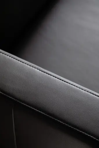 Sofa Enna - 3-Sitzer, Leder, Anthrazit