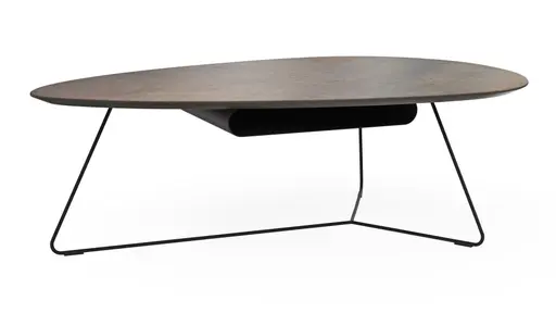 Couchtisch Fano - LBH ca. 121x75x38 cm, Ceramistone, Graubraun