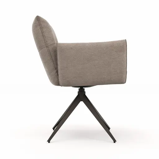 Armlehnstuhl Coscino - Stoff, Grau