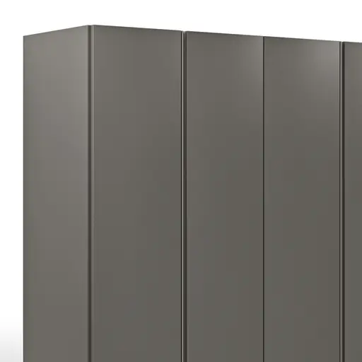 Drehtürenschrank Loretto - B ca. 280 cm, Lack matt, Anthrazit
