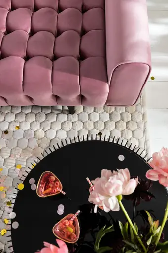 Couchtisch-Set- Stahl, Schwarz, Glas, Schwarz