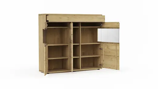 Highboard Amora - Wildeiche massiv bianco