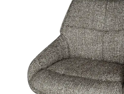 Barhocker MATTEA - drehbar, höhenverstellbar, Stoff, Braun