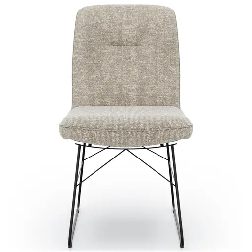 Stuhl Kamari - Stoff, Graubeige