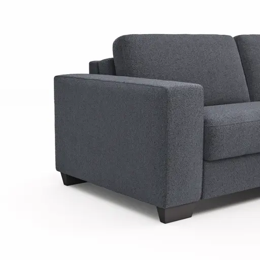 Sofa Nuoro - 3-Sitzer inkl. Schlaffunktion, Stoff, Eisblau