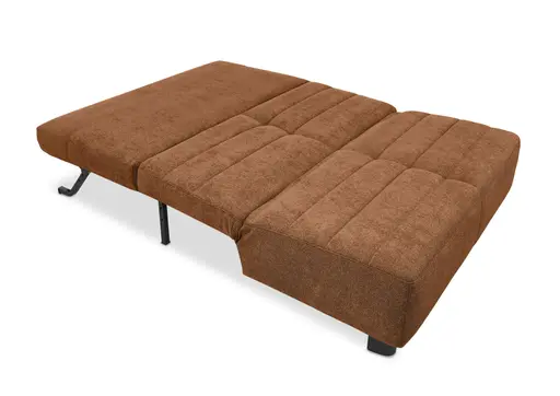 Faltsofa Easy - 2-Sitzer ohne Armlehne, ca. 140 cm inkl. Schlaffunktion, Stoff, Rot