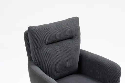 Armlehnstuhl - drehbar, Cord, Anthrazit