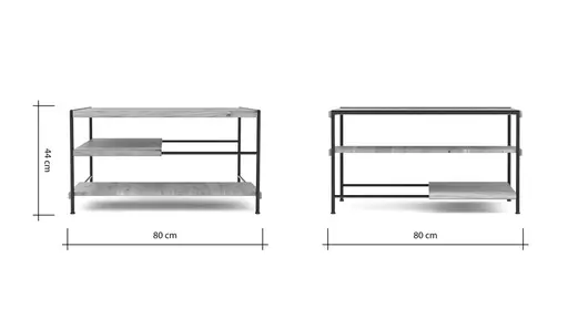 Couchtisch Hartford - BHT ca. 80x44x80 cm, Eiche massiv