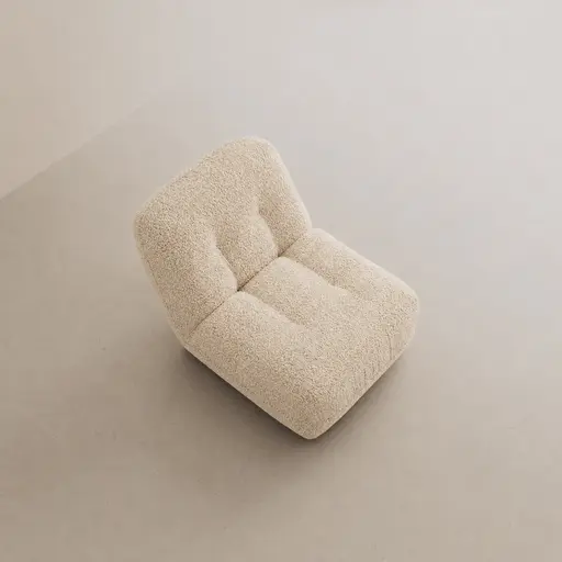 Drehsessel Anton - drehbar, Stoff, Beige