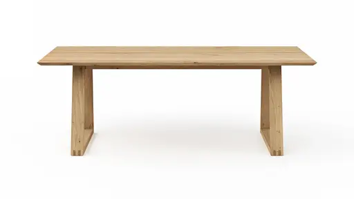 Esstisch Belfast - LB ca. 220x100 cm, Eiche massiv, Legno, Trapezgestell