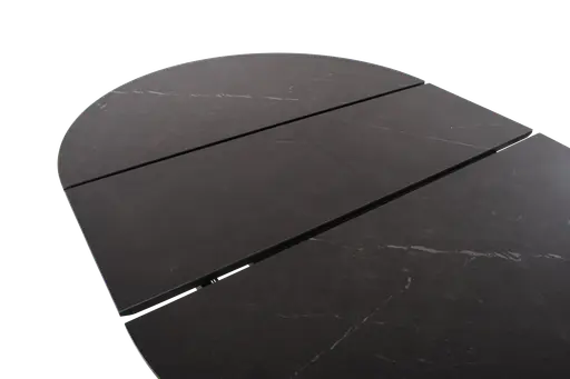 Esstisch MAIJA - ausziehbar, D ca. 120 cm, Keramik, Grau