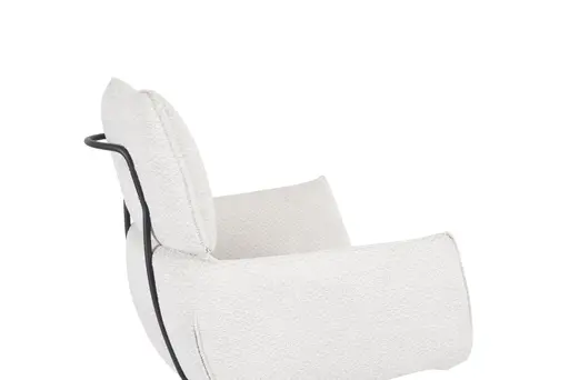 Armlehnstuhl MARGIT - drehbar, Stoff, Silberfarben