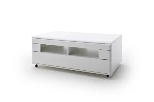 Couchtisch - mit Schubkasten, LBH ca. 70x115x44 cm, Weiß