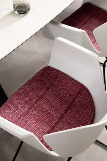 Armlehnstuhl Tooon - Kunststoffschale, Weiß, Kufe, Schwarz